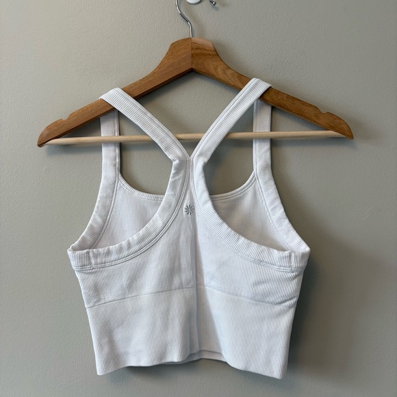 Athleta Ribbed White Tank Top - Picture 2 of 3
